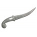 Dagger Knife Damascus Steel Blade Grey Jade Handle Silver Bidari Work P - 33
